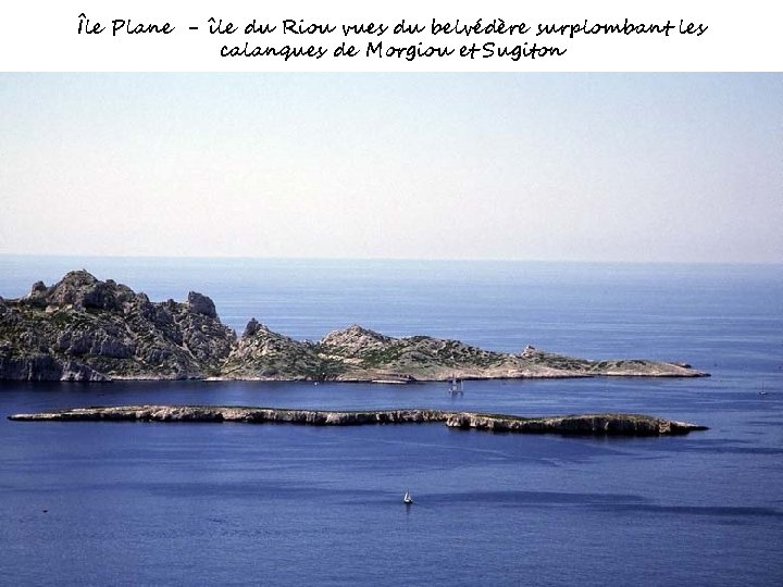 Île Plane - île du Riou vues du belvédère surplombant les calanques de Morgiou