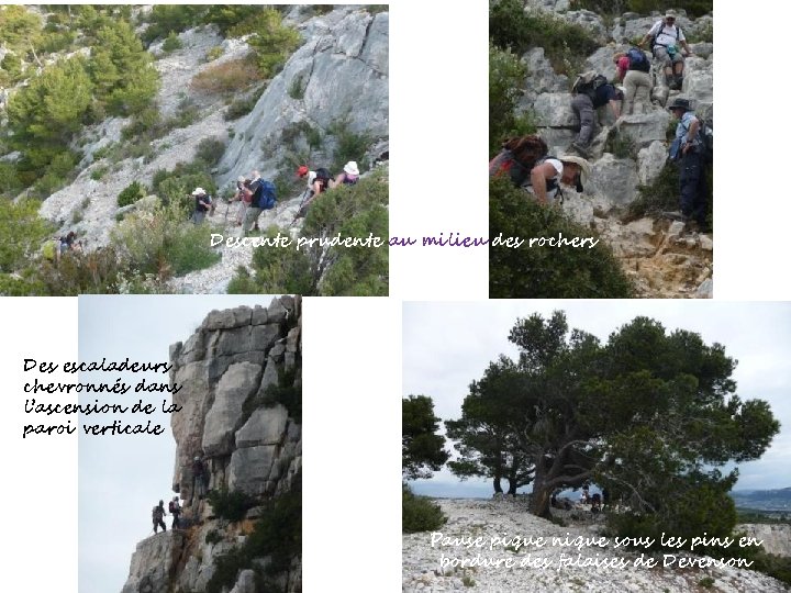 Descente prudente au milieu des rochers Des escaladeurs chevronnés dans l’ascension de la paroi