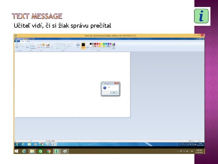Učiteľ vidí, či si žiak správu prečítal 