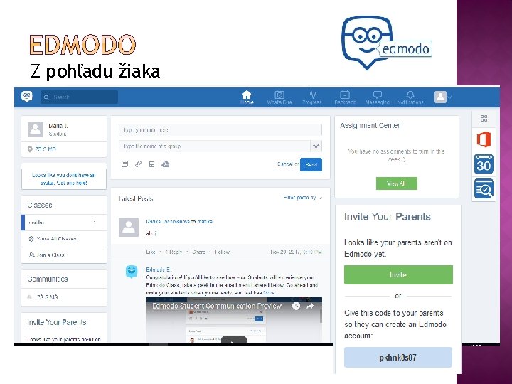 Z pohľadu žiaka 