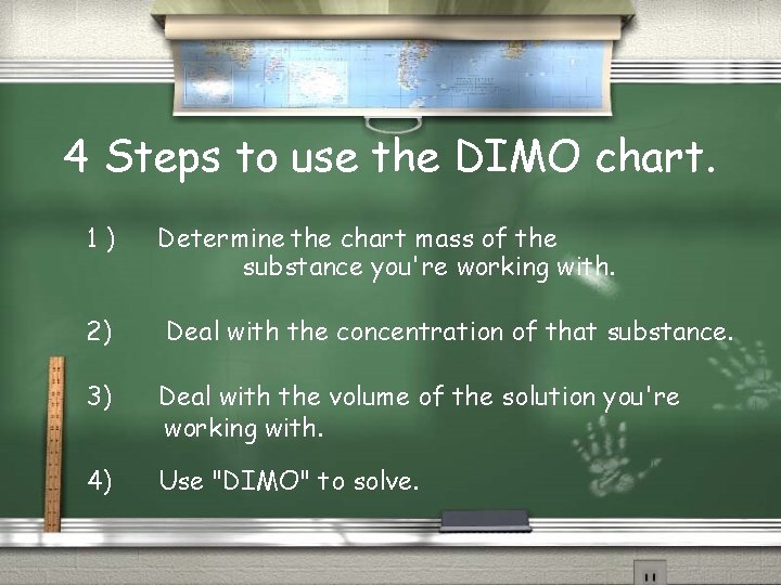 4 Steps to use the DIMO chart. 1) Determine the chart mass of the