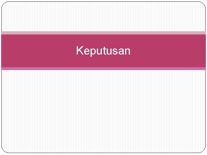 Keputusan 