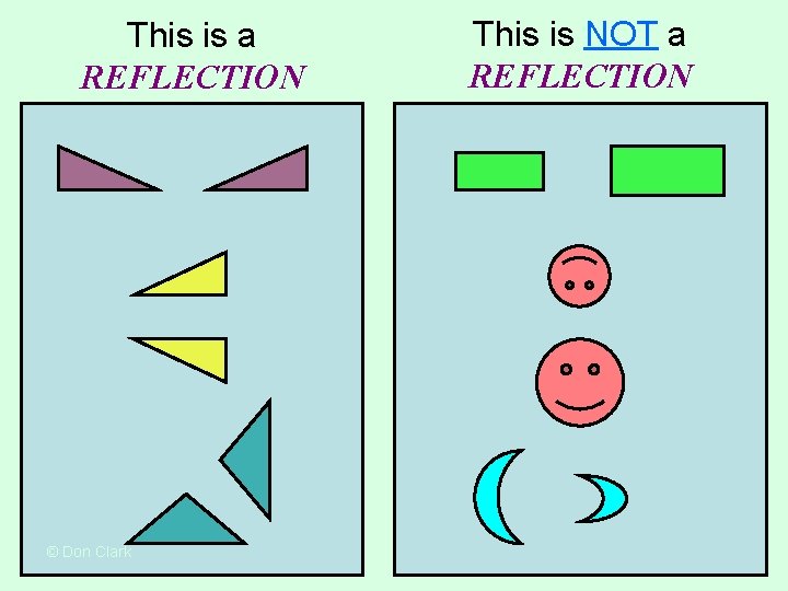 This is a REFLECTION © Don Clark This is NOT a REFLECTION This is a REFLECTION © Don Clark This is NOT a REFLECTION