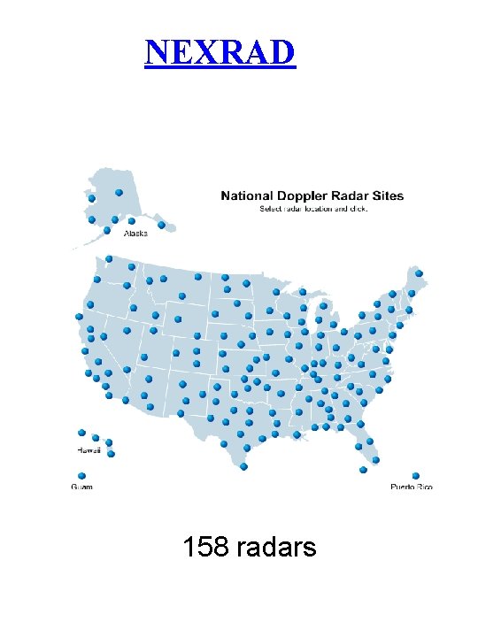 NEXRAD 158 radars 