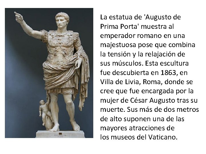 La estatua de 'Augusto de Prima Porta' muestra al emperador romano en una majestuosa