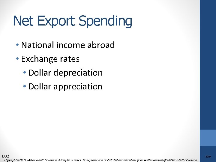 Net Export Spending • National income abroad • Exchange rates • Dollar depreciation •