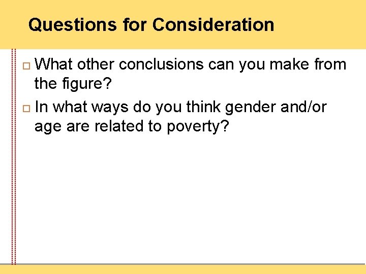 Questions for Consideration What other conclusions can you make from the figure? In what