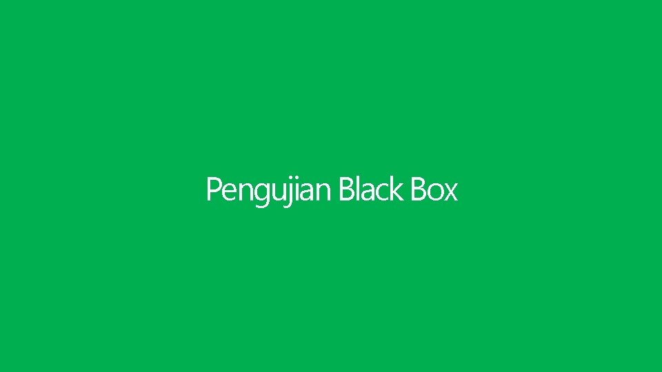 Pengujian Black Box 