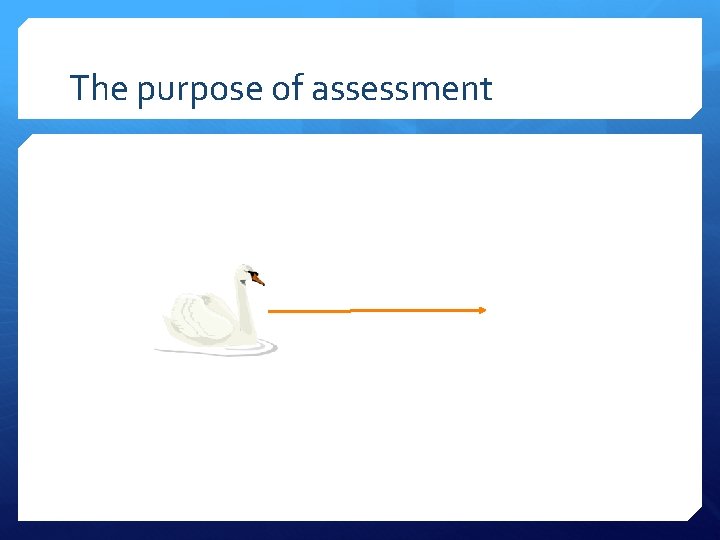 The purpose of assessment 