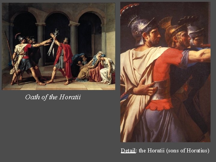 Oath of the Horatii Detail: the Horatii (sons of Horatius) 