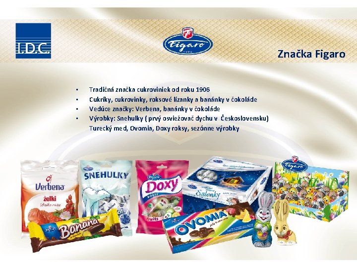 Značka Figaro • • Tradičná značka cukroviniek od roku 1906 Cukríky, cukrovinky, roksové lízanky Značka Figaro • • Tradičná značka cukroviniek od roku 1906 Cukríky, cukrovinky, roksové lízanky