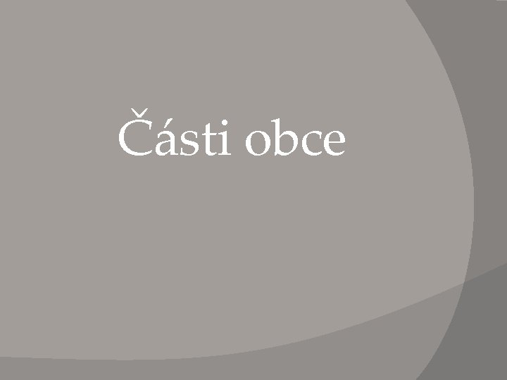 Části obce 