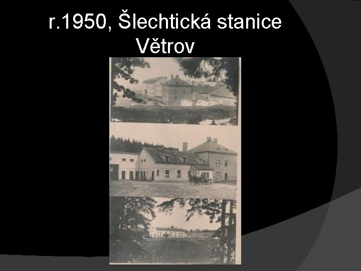 r. 1950, Šlechtická stanice Větrov 