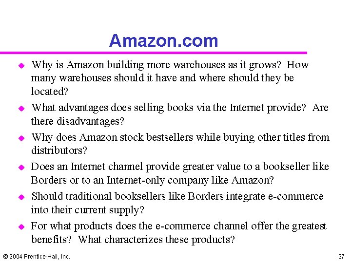Amazon. com u u u Why is Amazon building more warehouses as it grows?