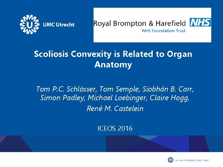 Scoliosis Convexity is Related to Organ Anatomy Tom P. C. Schlösser, Tom Semple, Siobhán