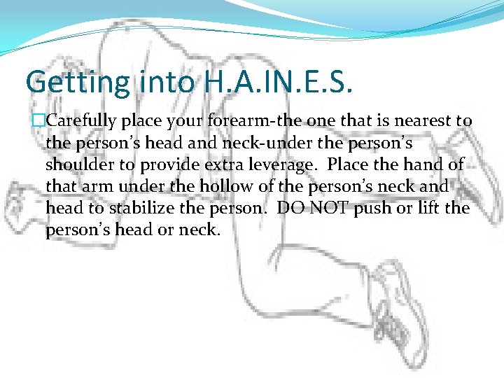 Getting into H. A. IN. E. S. �Carefully place your forearm-the one that is Getting into H. A. IN. E. S. �Carefully place your forearm-the one that is