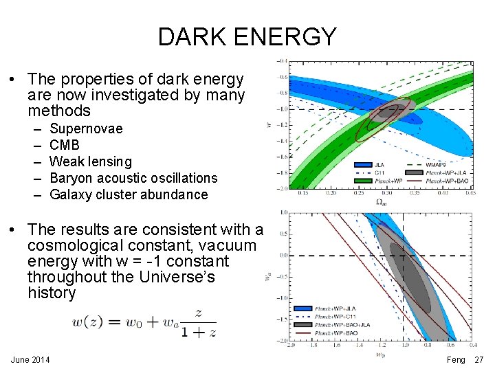 DARK ENERGY • The properties of dark energy are now investigated by many methods DARK ENERGY • The properties of dark energy are now investigated by many methods