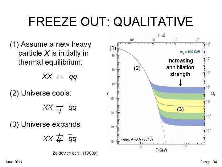 FREEZE OUT: QUALITATIVE (1) Assume a new heavy particle X is initially in thermal FREEZE OUT: QUALITATIVE (1) Assume a new heavy particle X is initially in thermal