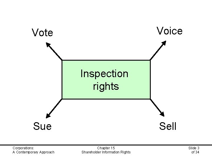 Voice Vote Inspection rights Sue Corporations: A Contemporary Approach Sell Chapter 15 Shareholder Information