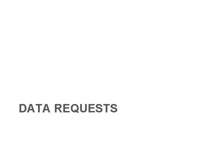 DATA REQUESTS 