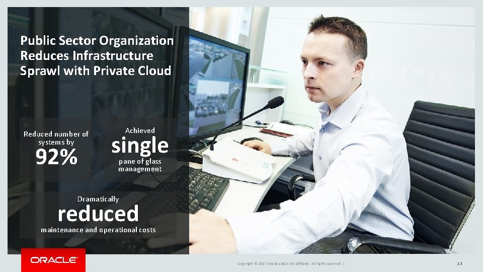 Public Sector Organization Reduces Infrastructure Sprawl with Private Cloud Reduced number of systems by