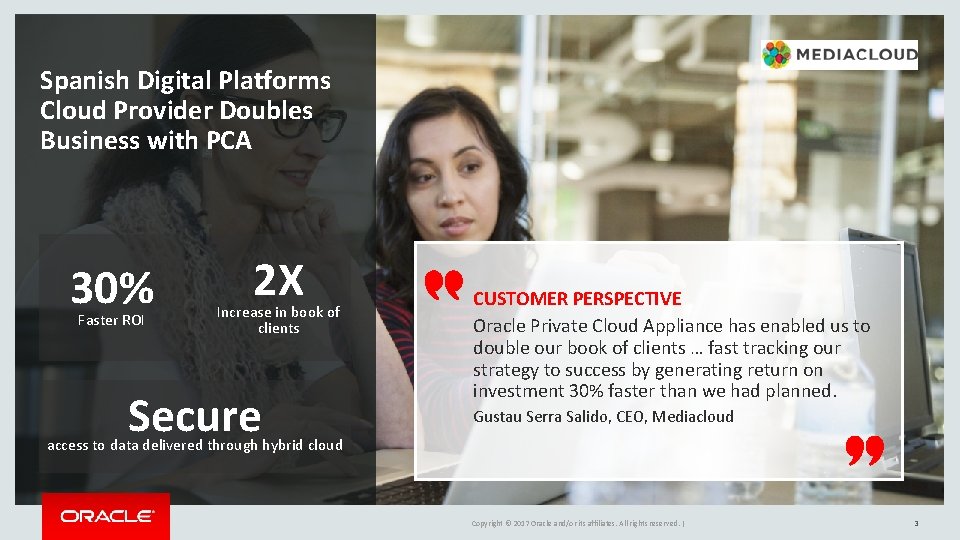 Spanish Digital Platforms Cloud Provider Doubles Business with PCA 30% Faster ROI 2 X