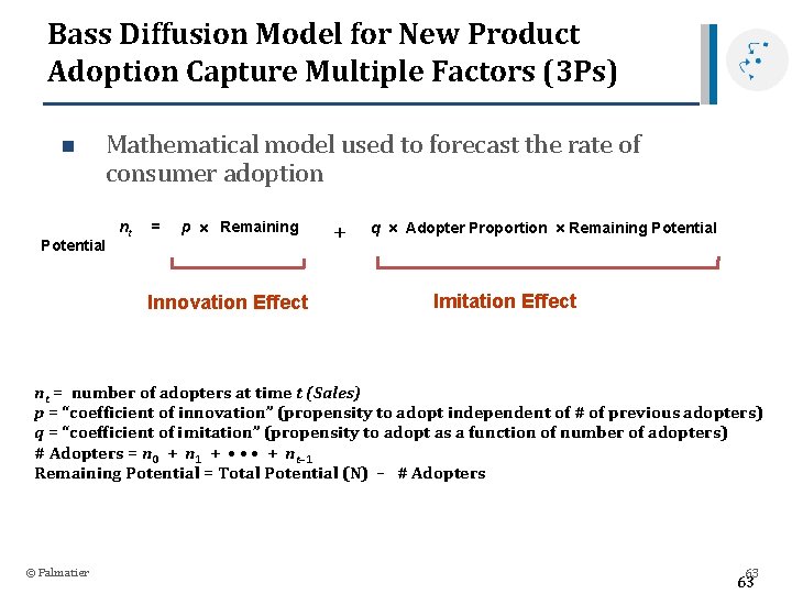 Bass Diffusion Model for New Product Adoption Capture Multiple Factors (3 Ps) n Mathematical