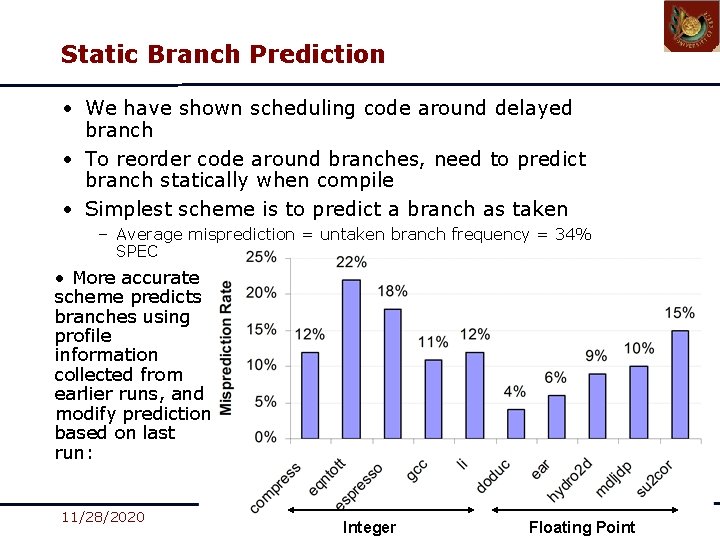 Static Branch Prediction • We have shown scheduling code around delayed branch • To Static Branch Prediction • We have shown scheduling code around delayed branch • To