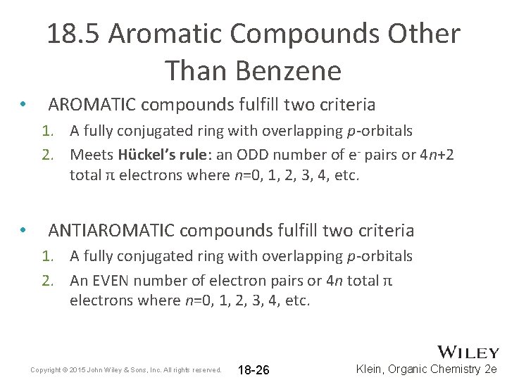 18. 5 Aromatic Compounds Other Than Benzene • AROMATIC compounds fulfill two criteria 1. 18. 5 Aromatic Compounds Other Than Benzene • AROMATIC compounds fulfill two criteria 1.