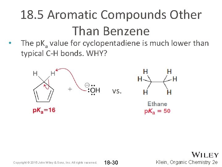 • 18. 5 Aromatic Compounds Other Than Benzene The p. Ka value for • 18. 5 Aromatic Compounds Other Than Benzene The p. Ka value for