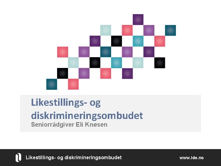 Likestillings- og diskrimineringsombudet Seniorrådgiver Eli Knøsen Likestillings- og diskrimineringsombudet www. ldo. no 