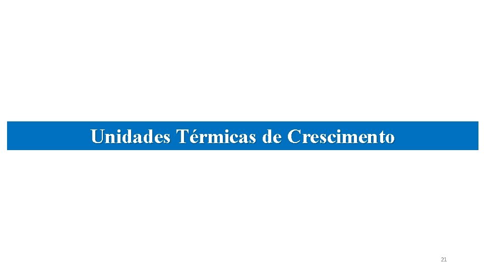 Unidades Térmicas de Crescimento 21 