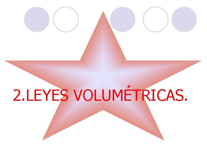 2. LEYES VOLUMÉTRICAS. 2. LEYES VOLUMÉTRICAS.