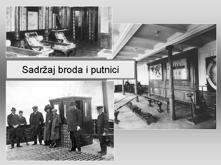 Sadržaj broda i putnici 