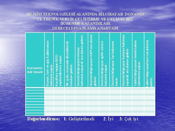 Dizüstü bilgisayarın RAM arızalarını giderir. Dizüstü bilgisayar optik sürücü bakımını yapar. Dizüstü bilgisayar fan