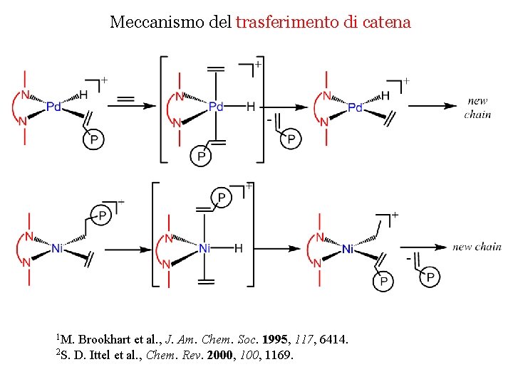 Meccanismo del trasferimento di catena 1 M. Brookhart et al. , J. Am. Chem.