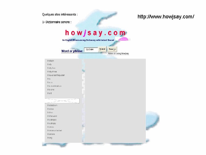 http: //www. howjsay. com/ 