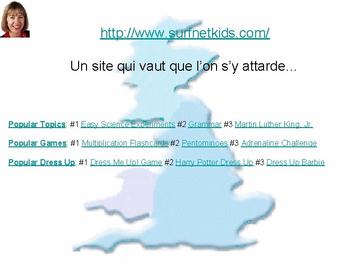 http: //www. surfnetkids. com/ Un site qui vaut que l’on s’y attarde… Popular Topics: