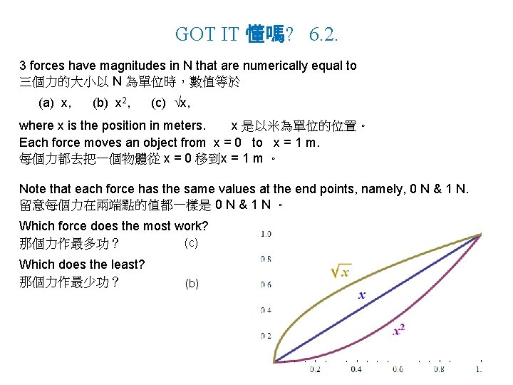 GOT IT 懂嗎? 6. 2. 3 forces have magnitudes in N that are numerically