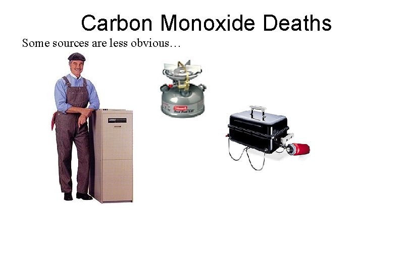 Carbon Monoxide Deaths Some sources are less obvious… 