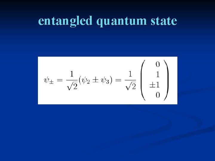 entangled quantum state 
