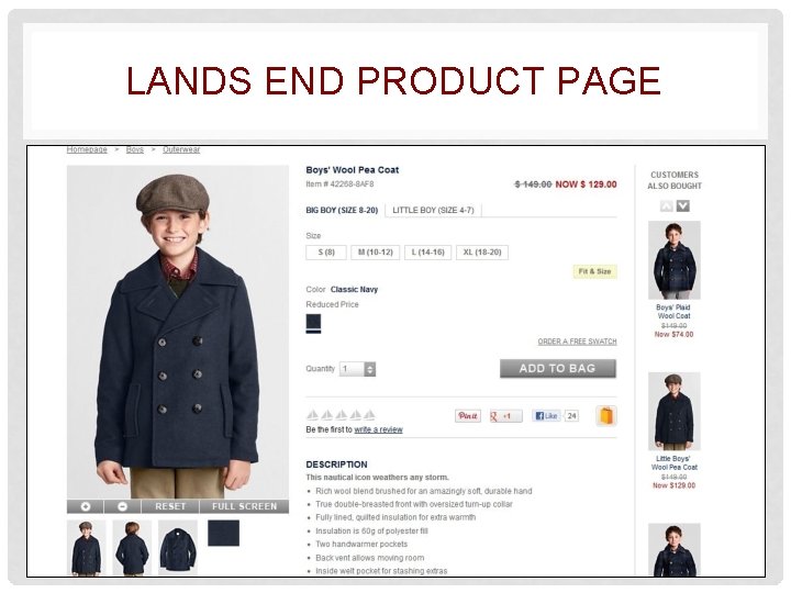 LANDS END PRODUCT PAGE 