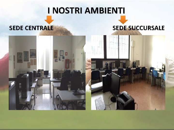 I NOSTRI AMBIENTI SEDE CENTRALE SEDE SUCCURSALE 
