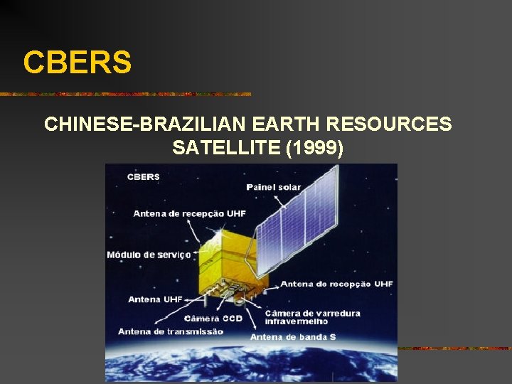 CBERS CHINESE-BRAZILIAN EARTH RESOURCES SATELLITE (1999) 