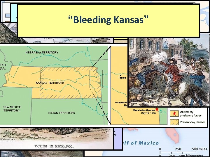 The vote. Thousands revealed aofpro-slaveryvictory which led to“Bleeding a violent civil war in Kansas”