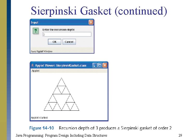 Sierpinski Gasket (continued) Java Programming: Program Design Including Data Structures 29 