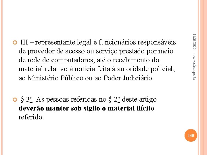 www. nilson. pro. br de provedor de acesso ou serviço prestado por meio de