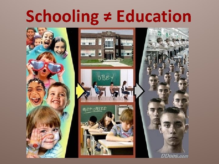 Schooling ≠ Education 