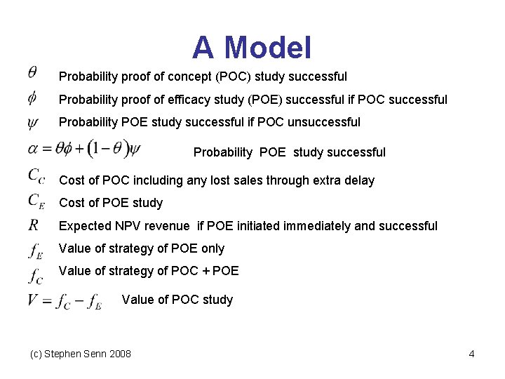 A Model Probability proof of concept (POC) study successful Probability proof of efficacy study