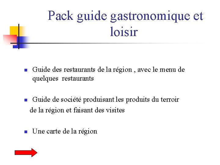  Pack guide gastronomique et loisir n Guide des restaurants de la région ,